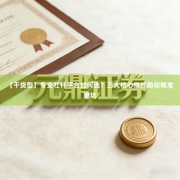 【干货型】专业杠杆平台如何选？三大核心指标助你精准避坑